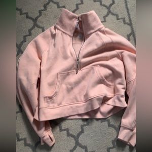 lululemon pink half zip scuba size large